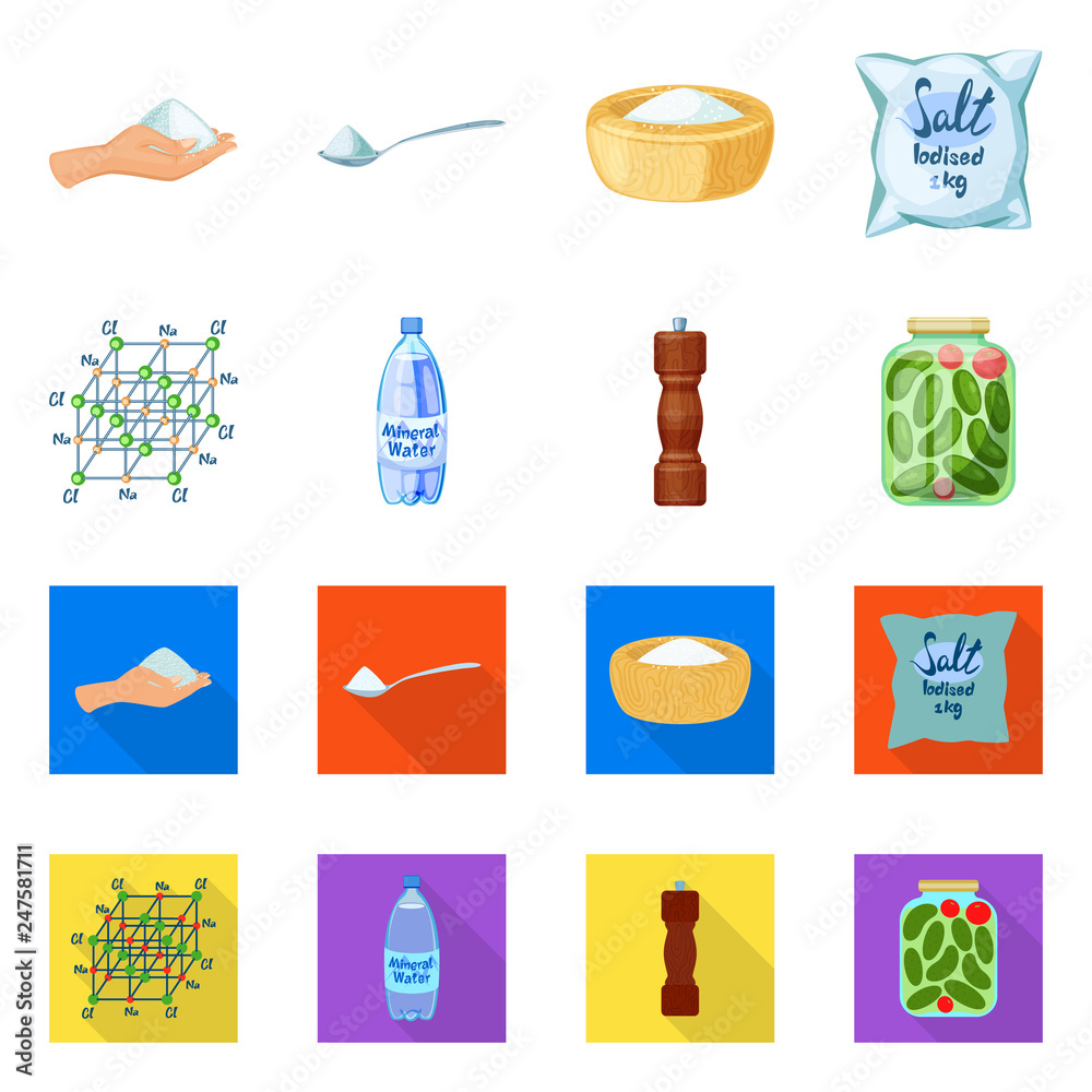 Isolated object of cooking and sea icon. Collection of cooking and baking stock vector illustration. Isolated object of cooking and sea icon. Collection of cooking and baking stock vector illustration.