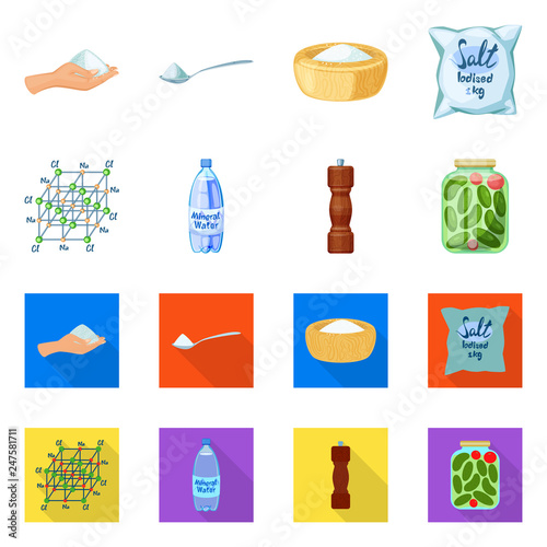 Isolated object of cooking and sea icon. Collection of cooking and baking   stock vector illustration.