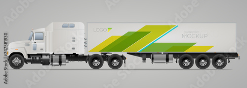 Truck. Transport Mockup