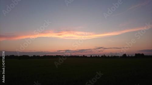 sunset over field © Павел Шалаев