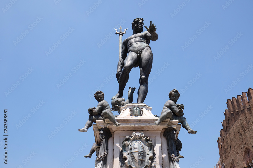 Fototapeta premium Fountain of Neptune in Bologna, Italy