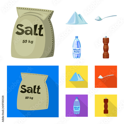 Isolated object of cooking and sea sign. Set of cooking and baking   vector icon for stock.