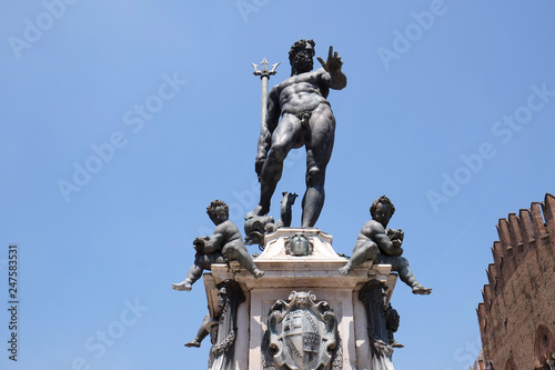 Fountain of Neptune in Bologna, Italy