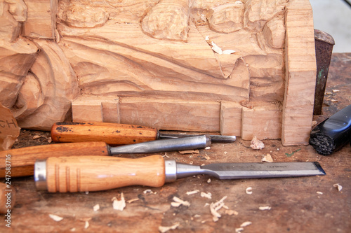 Outils de sculpteur sur bois