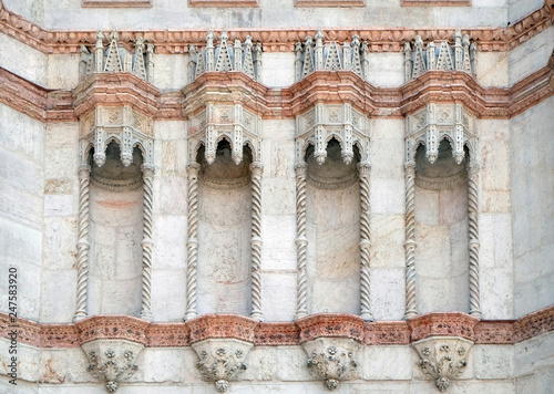 Facade of the San Petronio Basilica in Bologna, Italy photo