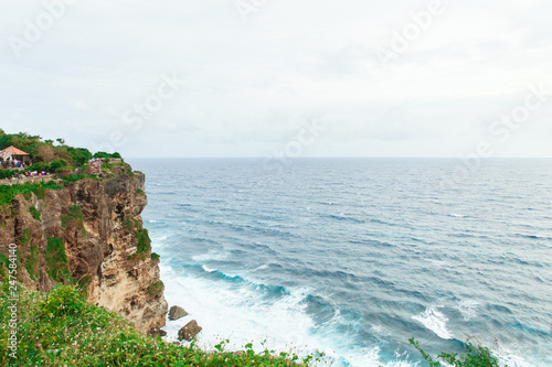 Amazing scenic ocean landscape with rocks. Location: Bali, Indonesia.