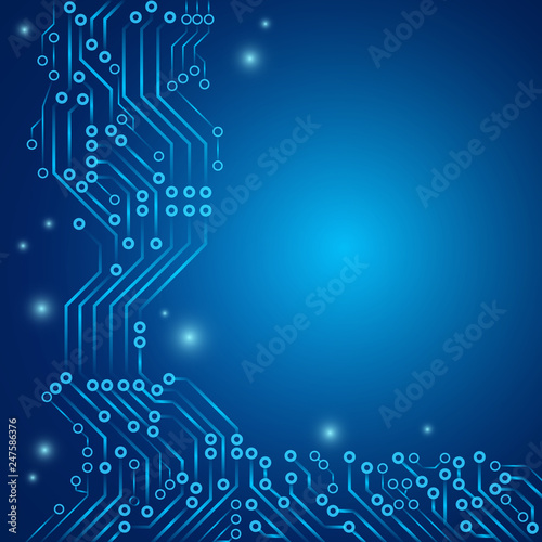 Abstract background with printed circuit design board template