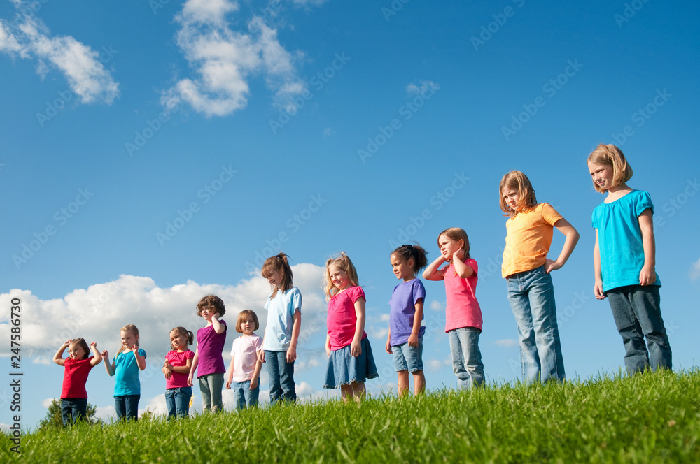 Group of Girls Standing Together Outside - Unity, Friendship Group of Girls Standing Together Outside - Unity, Friendship