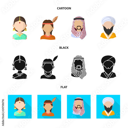 Vector illustration of imitator and resident icon. Collection of imitator and culture stock symbol for web.