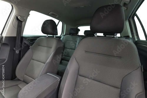 Modern car interior. Textile seats. © alexdemeshko