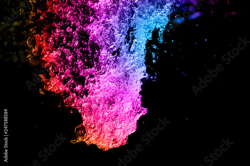 Colorful bubbling water background.