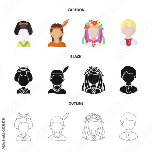 Isolated object of imitator and resident icon. Set of imitator and culture vector icon for stock.