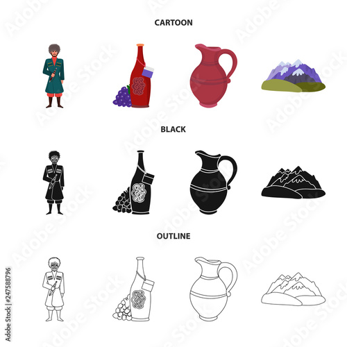 Vector design of culture and sightseeing icon. Set of culture and originality stock symbol for web.