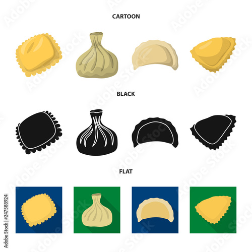 Vector illustration of products  and cooking symbol. Collection of products  and appetizer stock vector illustration.