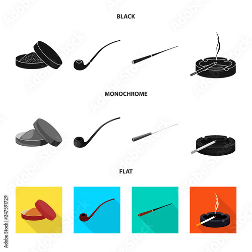 Isolated object of refuse and stop symbol. Collection of refuse and habit vector icon for stock.