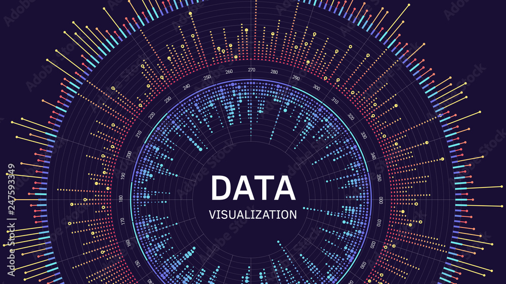 Data visualization concept. Infographics design. Analytics concept background. - obrazy, fototapety, plakaty 