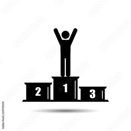 Winners podium Icon Vector.