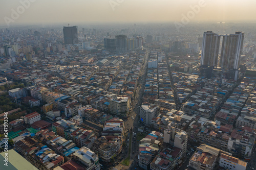 Landscape Phnompenh on January - landsmarks Cambodia - 31 Jan 2019