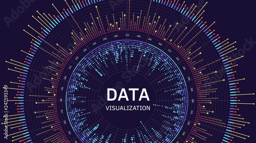Data visualization concept. Infographics design. Analytics concept background.