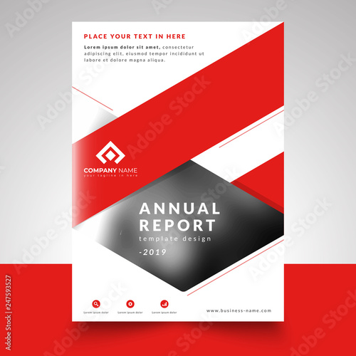 Red Business Annual Report template