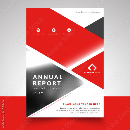 Red Business Annual Report template