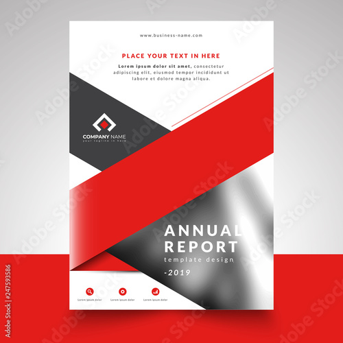 Red Business Annual Report template