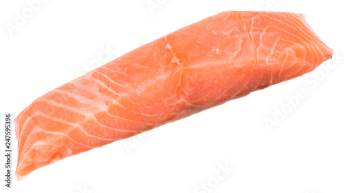 Fillet of trout isolated on white background