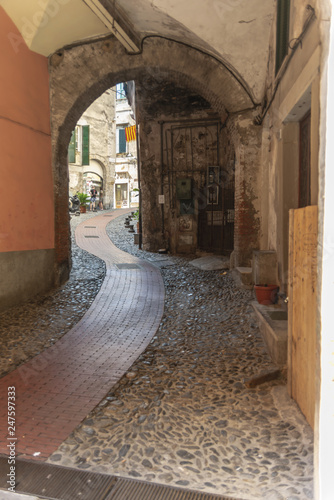 Italia Liguria Ventimiglia vicoli e piazzette del borgo vecchio photo