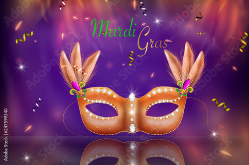 Mardi Gras holiday background.