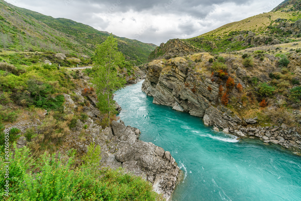 turquoise water in the river, new zealand 1