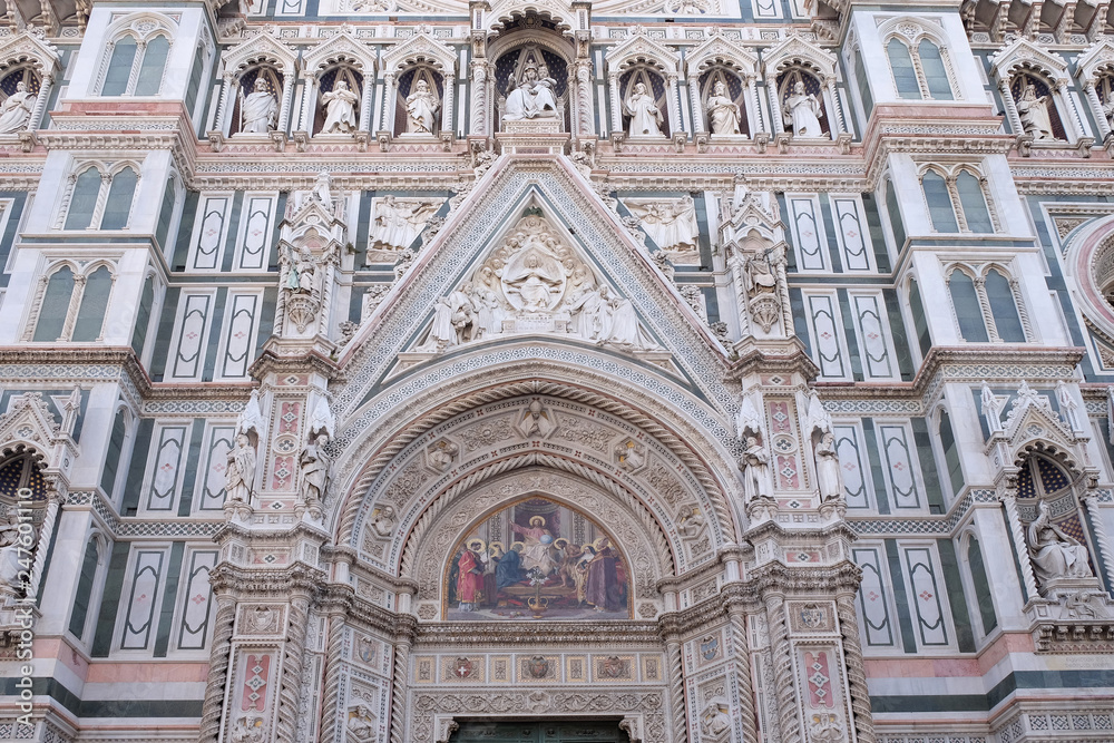 Portal of Cattedrale di Santa Maria del Fiore (Cathedral of Saint Mary of the Flower), Florence, Italy 