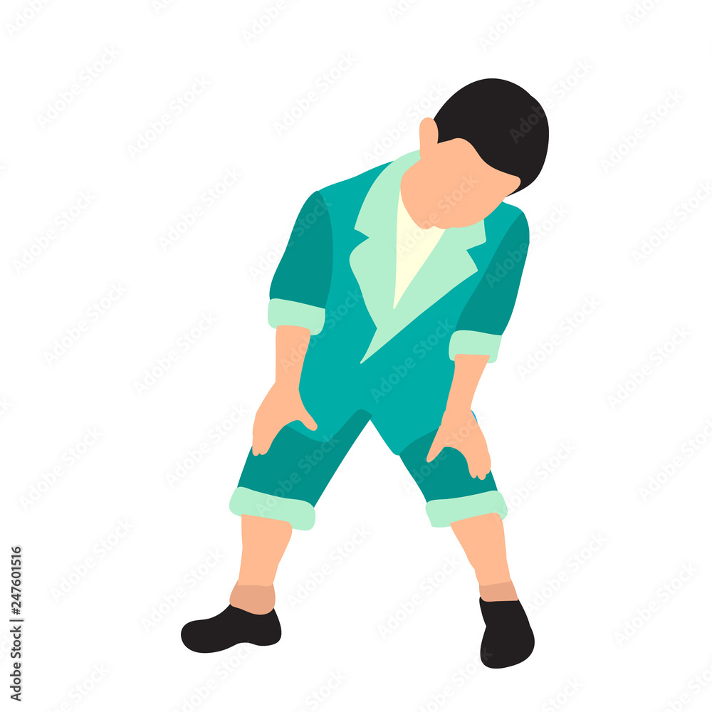 child dancing, without a face, in a flat style, on a white background, vector