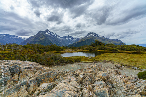 lakes on key summit track, southern alps, new zealand 1