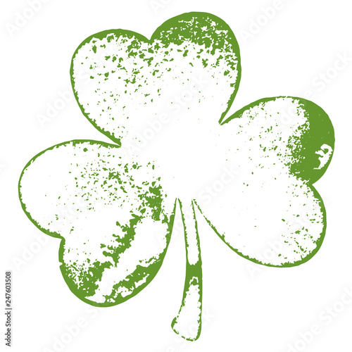 Grunge Clover Leaf