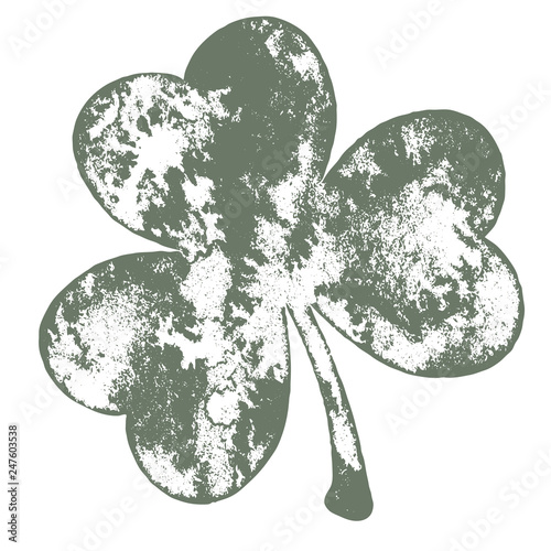 Grunge Clover Leaf