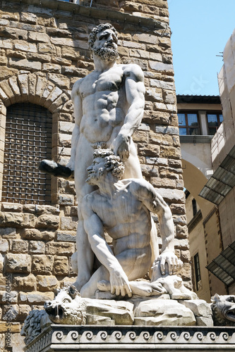 Hercules and Cacus statue in Piazza della Signoria in Florence, Italy photo