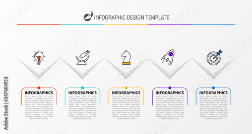 Infographic design template. Creative concept with 5 steps