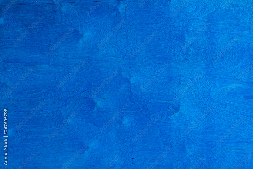 Texture of blue painted wooden wall