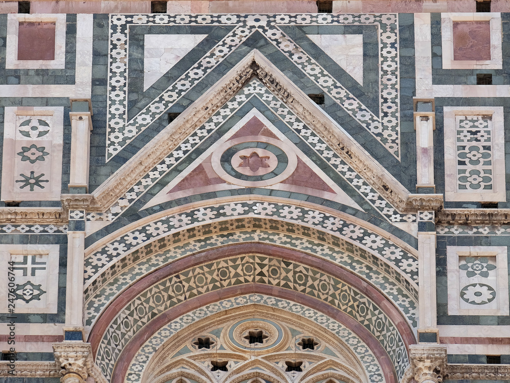 Detail of Cattedrale di Santa Maria del Fiore (Cathedral of Saint Mary of the Flower), Florence, Italy 
