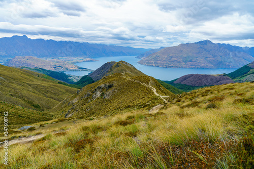 hiking the ben lomond track, view of lake wakatipu at queenstown, new zealand 9