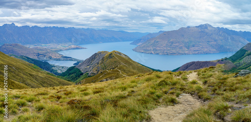 hiking the ben lomond track, view of lake wakatipu at queenstown, new zealand 11