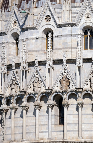 Saints, Baptistery decoration architrave arches, Cathedral in Pisa, Italy. Unesco World Heritage Site photo