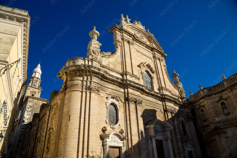 View of Cathedral Maria Santissima della Madia Monopoli, region Puglia, Italy