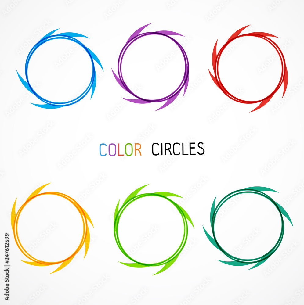 Circle set. Vector illustration. Business Abstract Circle icon. Corporate, Media, Technology styles vector logo design template. transparent