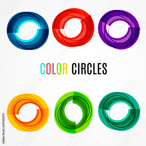 Circle set. Vector illustration. Business Abstract Circle icon. Corporate, Media, Technology styles vector logo design template. transparent