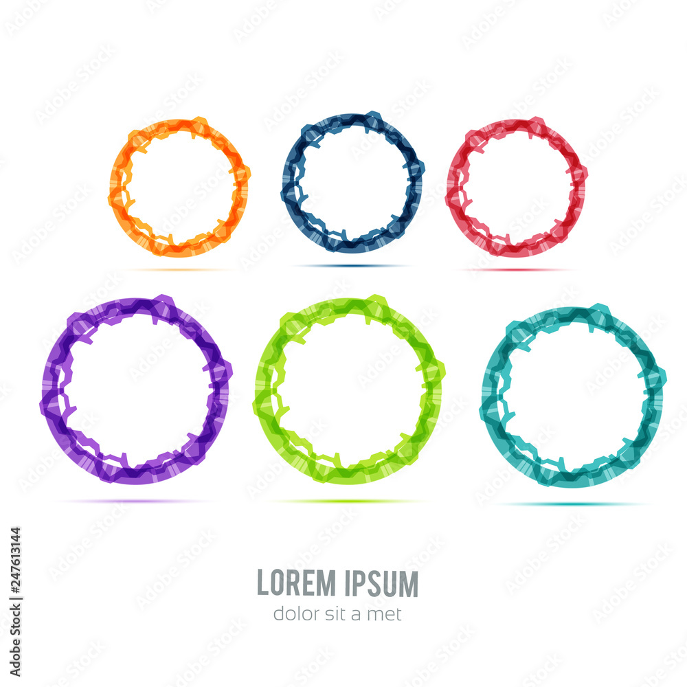 Circle set. Vector illustration. Business Abstract Circle icon. Corporate, Media, Technology styles vector logo design template. transparent Circle set. Vector illustration. Business Abstract Circle icon. Corporate, Media, Technology styles vector logo design template. transparent