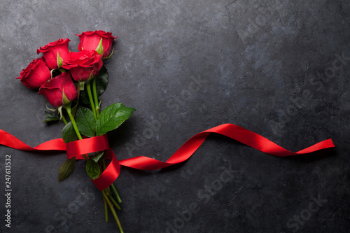 Red rose flowers bouquet