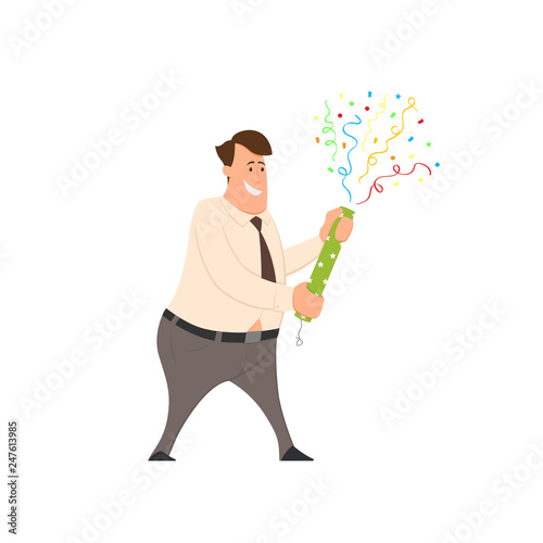 guy blows up a clapperboard.