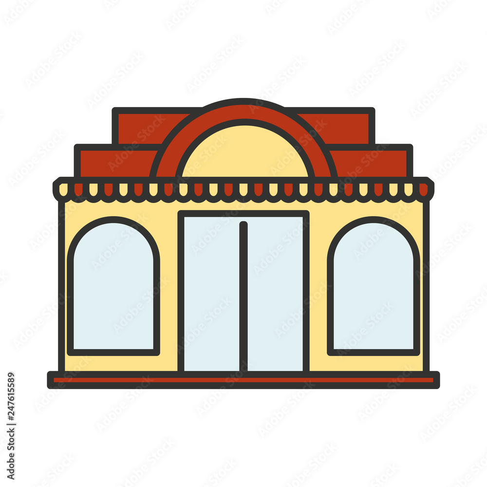 ice cream store facade with parasol ice cream store facade with parasol