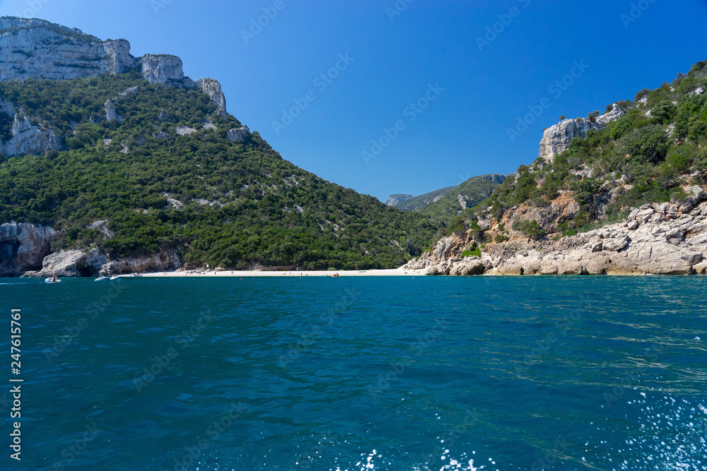 East coast of Sardinia. Vew from the sea